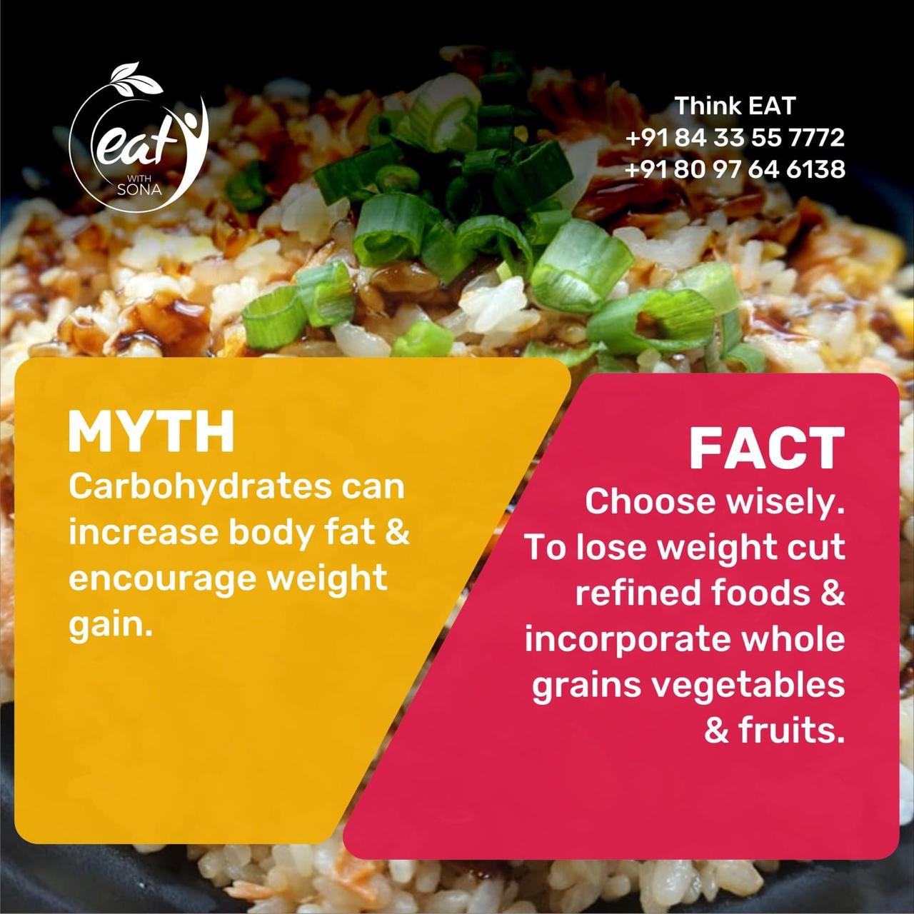 Nutrition myth and fact about choosing whole-grain carbohydrates